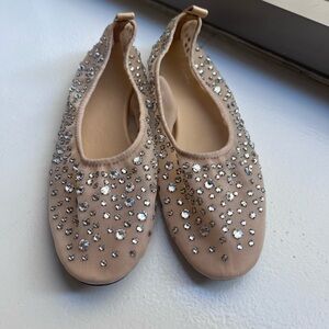 Tory Burch sheer crystal ballet flats size 9